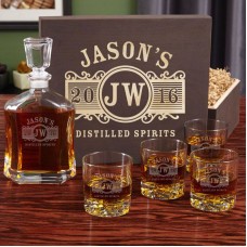 Home Wet Bar Marquee Personalized 5 Piece Beverage Serving Set HWTB1356